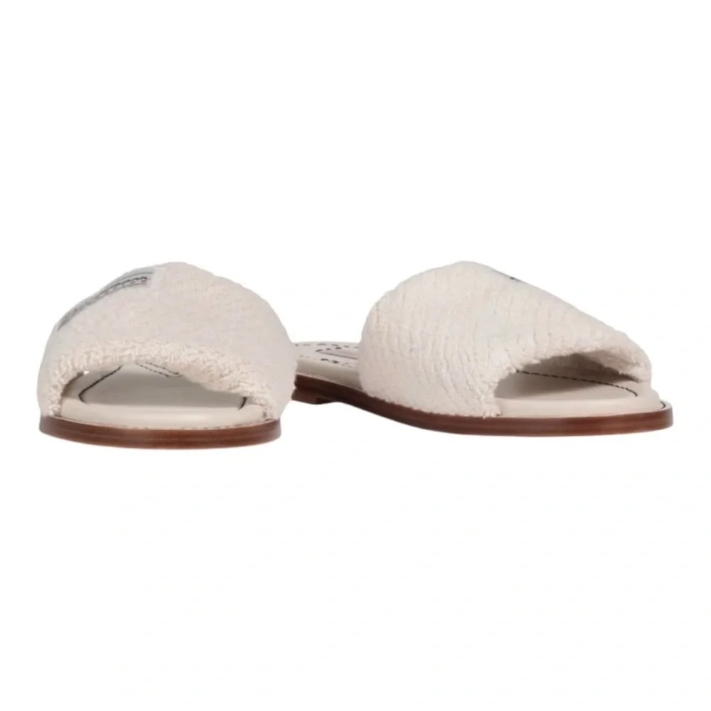 Zimmermann White Chubby Terry Towel Recreation Slides Slip On Sandals Women’s 38 - Picture 2 of 16